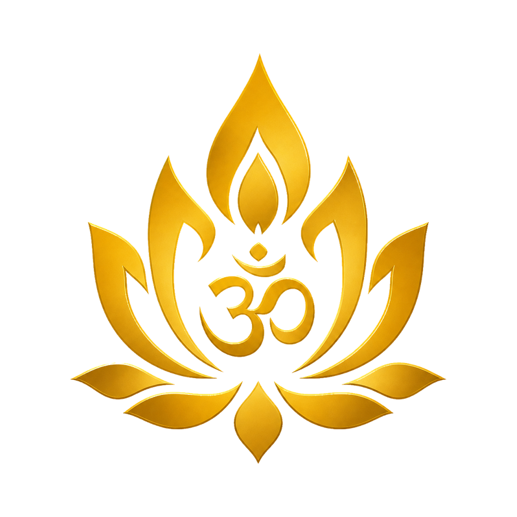 ADISHA lotus Om logo